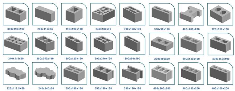 concrete block types