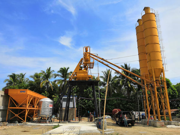 Aimix AJ35 concrete plant set up in the Philippines