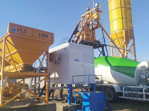 Aimix concrete plant set in Uzbekistan 1