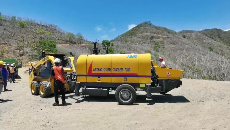 AIMIX ABT60C Diesel Concrete Pump Working in Indonesia 1