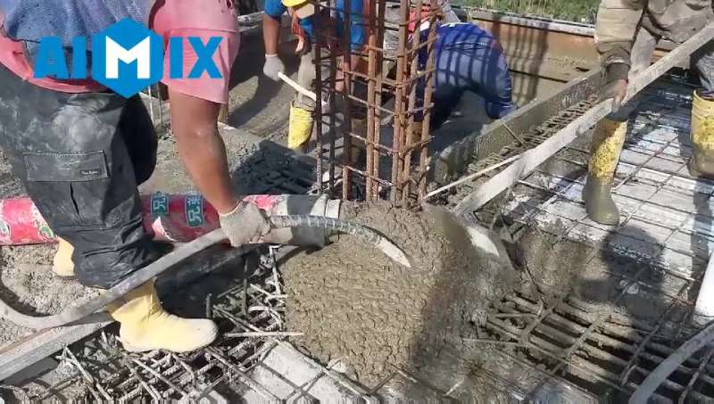 AIMIX ABT60C Diesel Concrete Pump Working in Indonesia 4