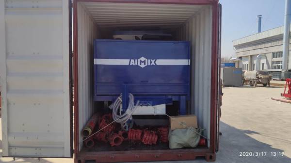 aimix concrete mixer pump sent to Indonesia