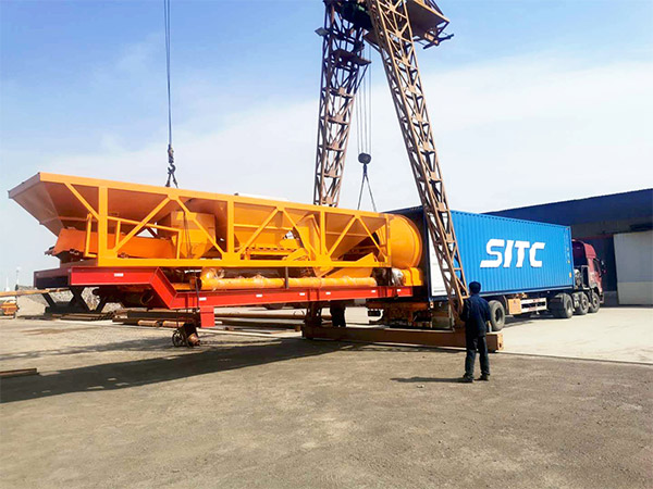 Aimix AJY-60 mobile concrete plant sent to Indonesia 1