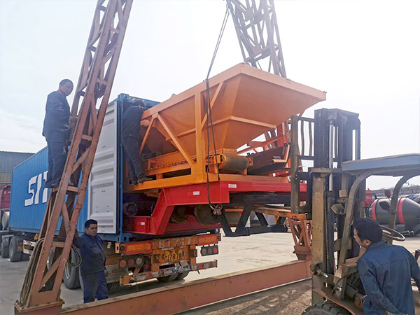 Aimix AJY-60 mobile concrete plant sent to Indonesia 2