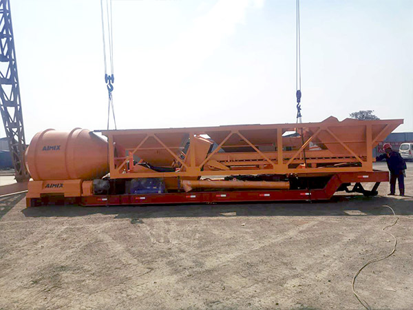 Aimix AJY-60 mobile concrete plant sent to Indonesia 3