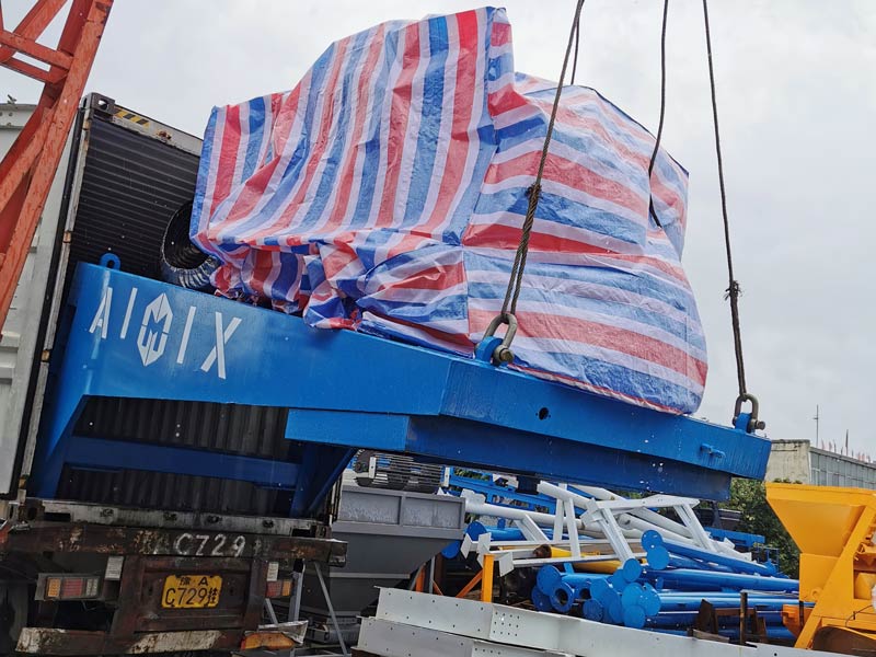 AIMIX AJY35 mobile batching plant sent to Bukhara Uzbekistan