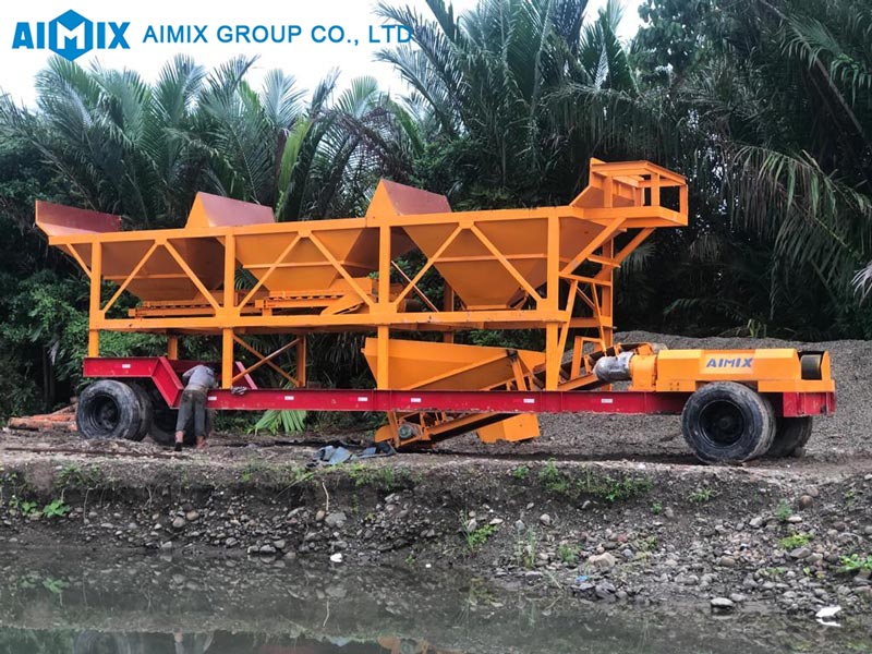 AIMIX mobile plant installed in Indonesia