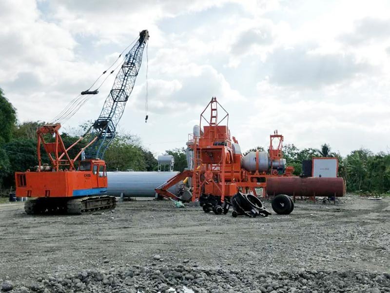 60tph portable asphalt mixing plant macroad in the Philippines