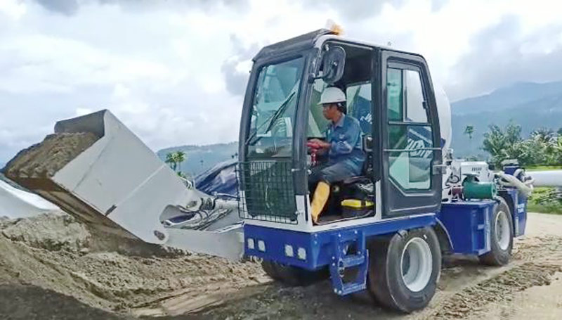 self loading mixer in Papua Indoesia