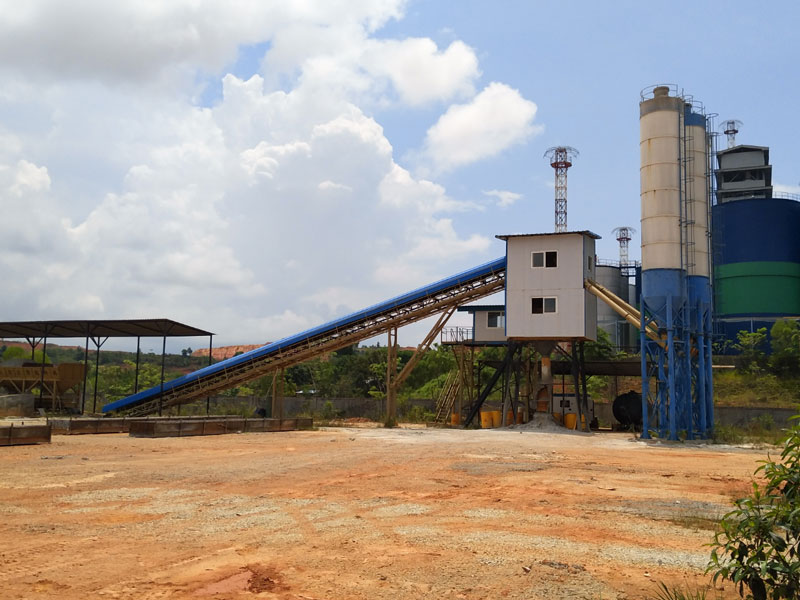 AJ90 Concrete Batching Plant in Batam Indonesia