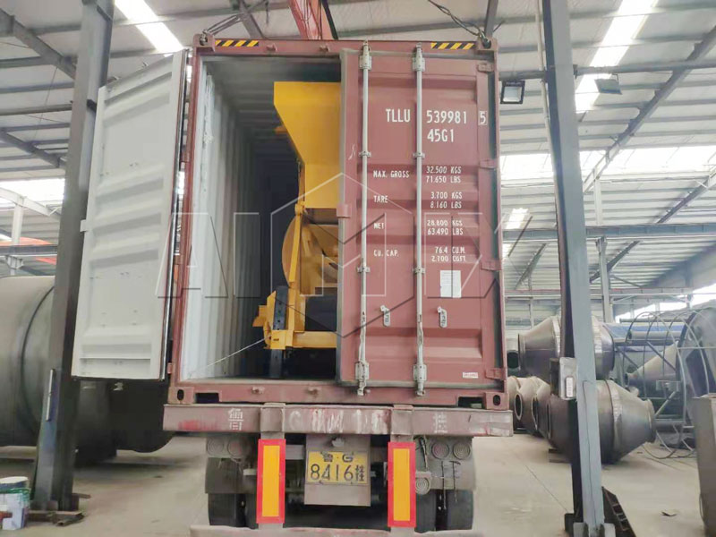 AIMIX concrete mixer loaded