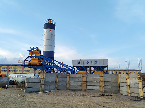 AJY35 Mobile Batching Plant in Uzbekistan