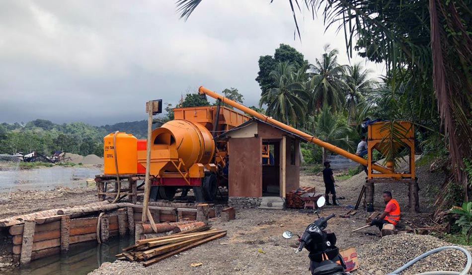 mobile batching plant in Indonesia