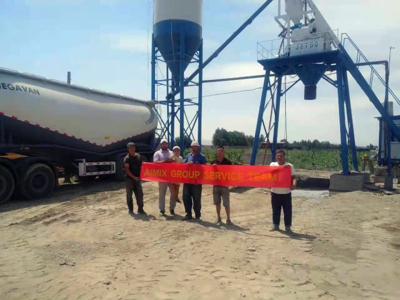 batching plant installation in Uzbekistan
