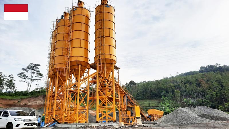 AIMIX batching plant set up in Indonesia