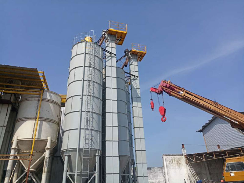 cement silo in dry mortar production line Indonesia