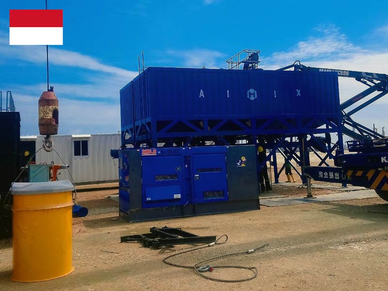 AIMIX horizontal cement silo installation