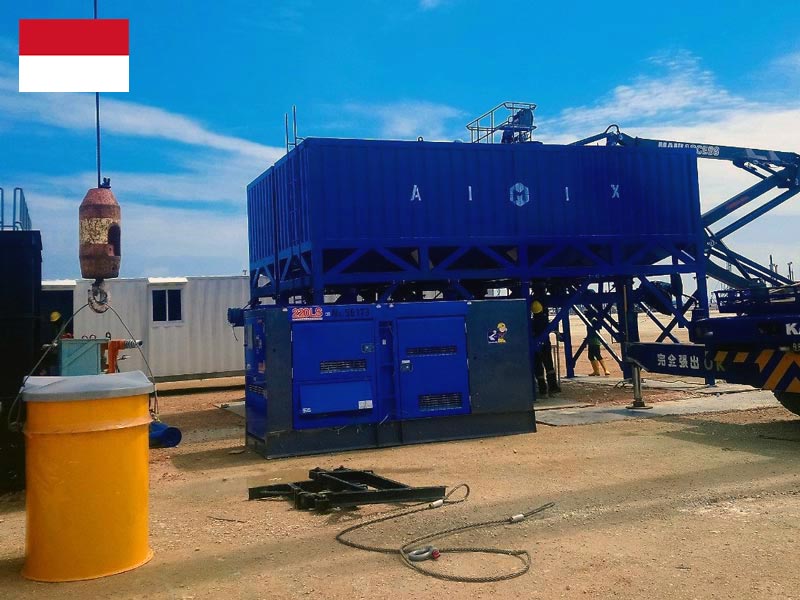 AIMIX horizontal cement silo installed