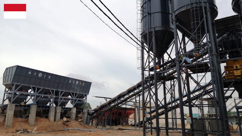 AJ120 batching plant in Indonesia