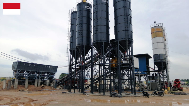 AJ120 batching plant installed in Indonesia