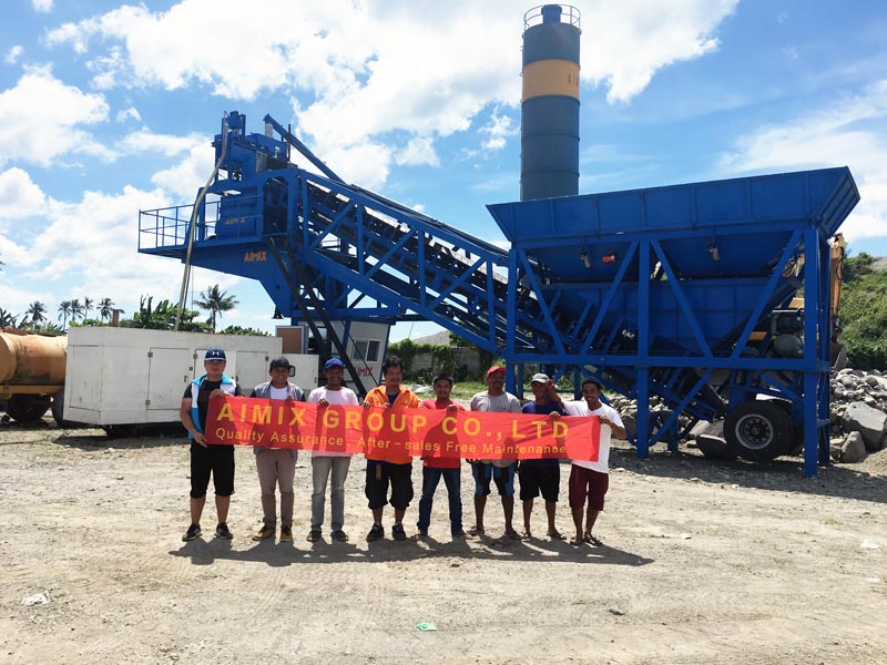 AJY50 mini mobile batching plant Indonesia