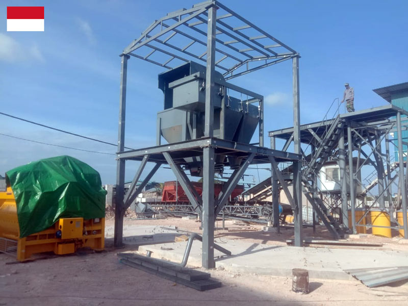 batching plant installation in Indonesia