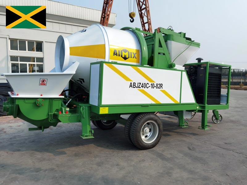 ABJZ40C diesel concrete mixer pump sent to Jamaica