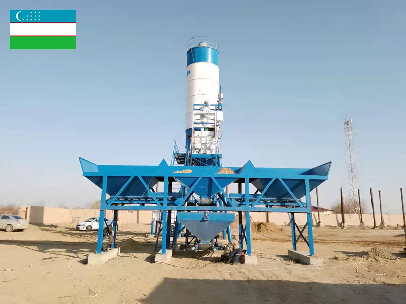 AIMIX AJ35 batching plant in Uzbekistan