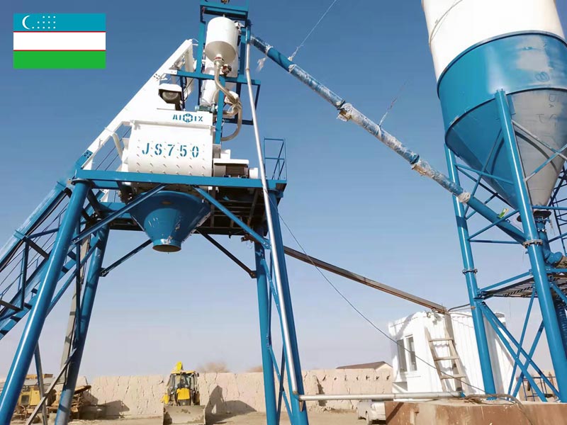 JS750 twin shaft concrete mixer