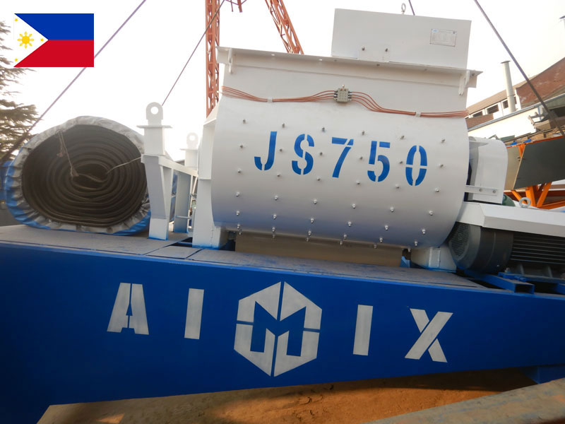JS750 twin shaft concrete mixer