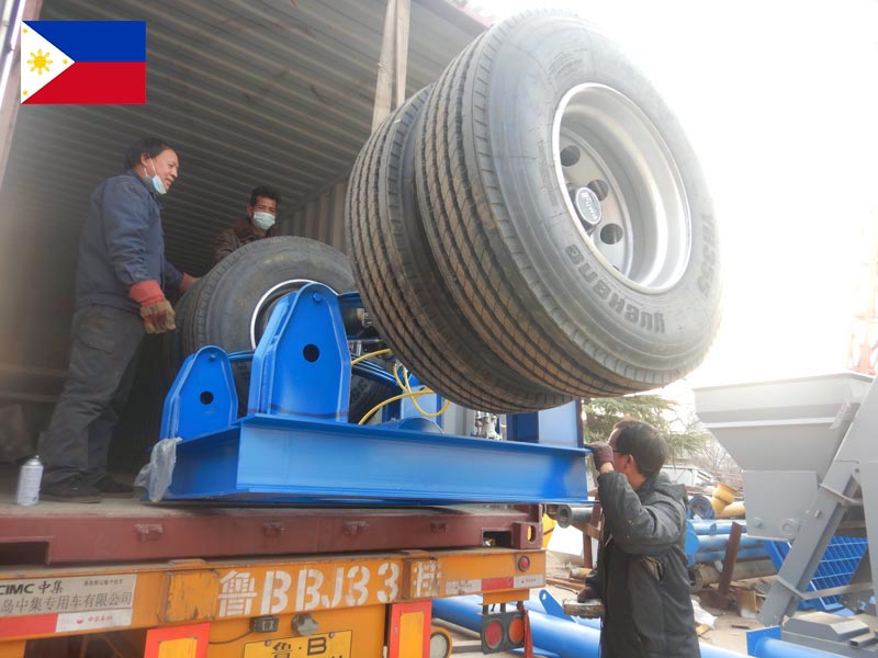 mobile batching plant to the Philippines loading