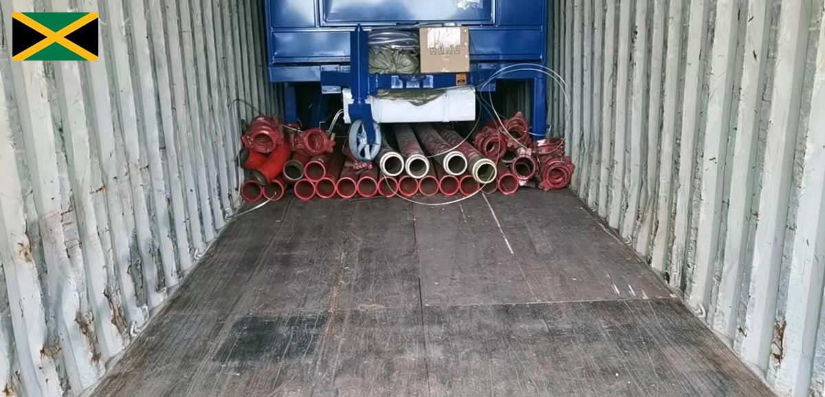 ABJZ40C diesel concrete mixer pump to Jamaica loaded