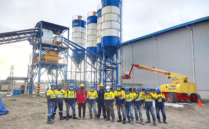 central mixing plant