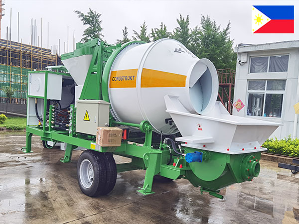 cement mixer and pump