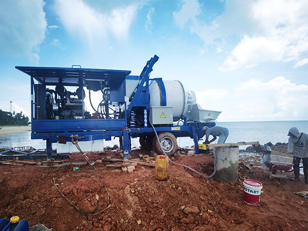 small concrete mix and pump
