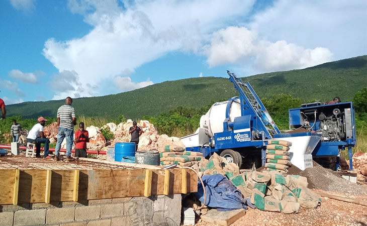 40m3 concrete pump for foundation construction in Jamaica