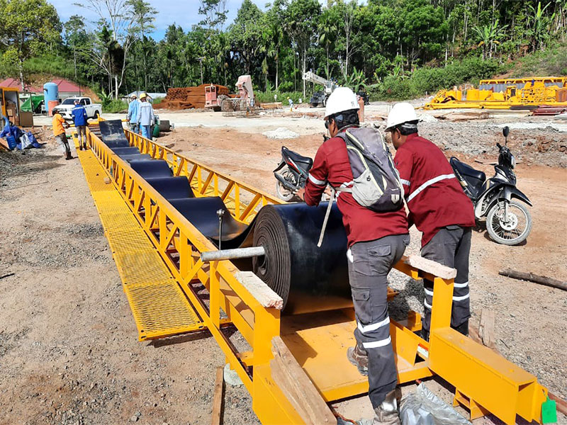 belt conveyor installation