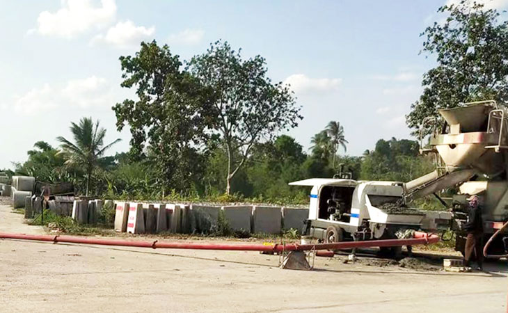 trailer pump concrete ABT40C for building a factory