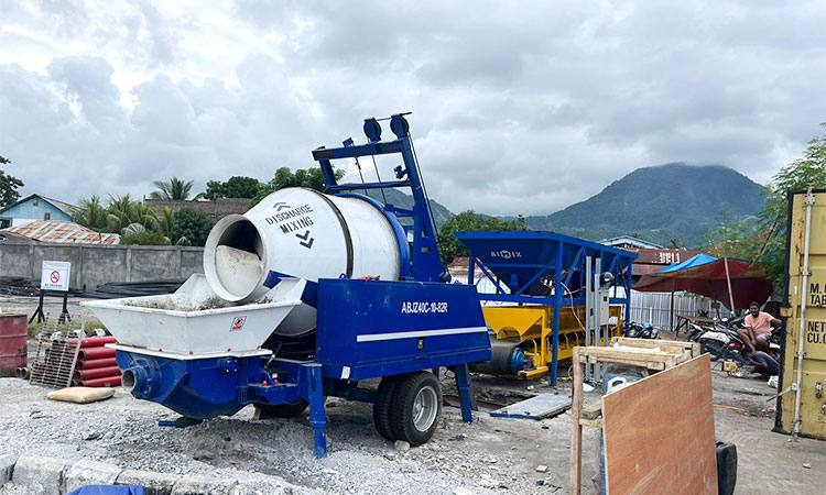 40m3 concrete mixer pump working in Ende