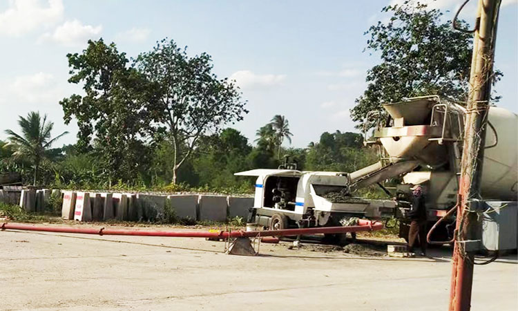 40m3 diesel trailer pump for prefab products making work