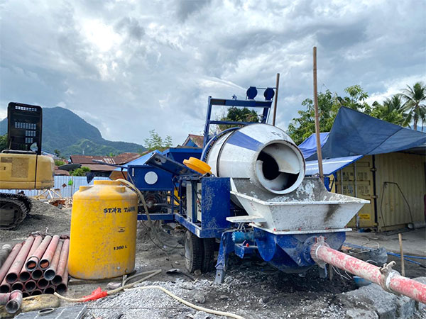 c3 concrete mixer pump for airport construction