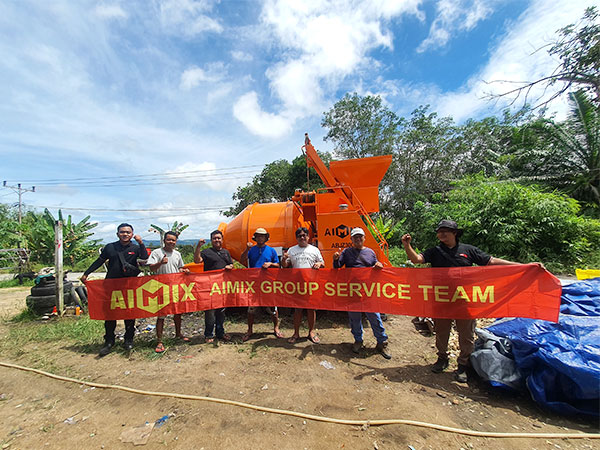 mobile concrete mixer pump for self-built house construction