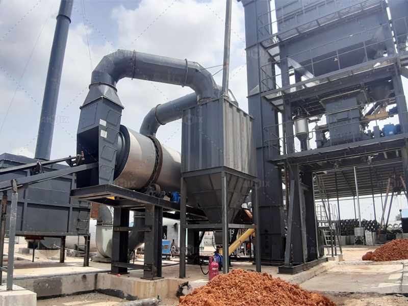 dryer drum in an asphalt plant