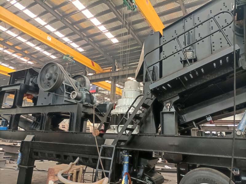 the production of the mobile crushing plant