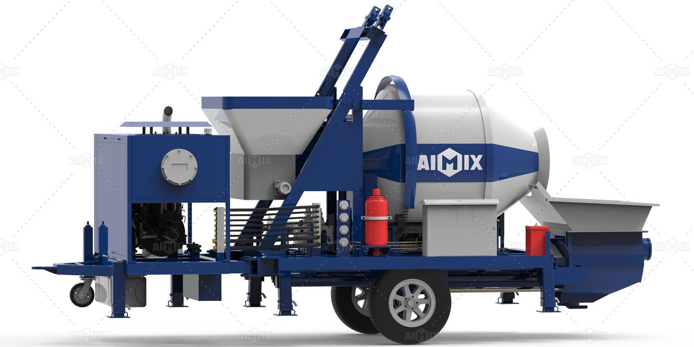 diesel cement mixer pump effect