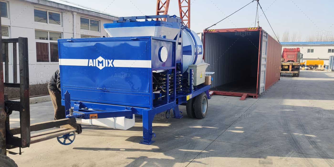 shipping picture of concrete mixer pump