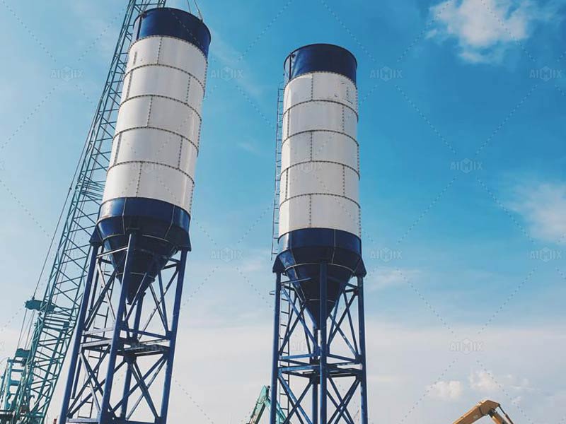 60 ton concrete mixing plant installation