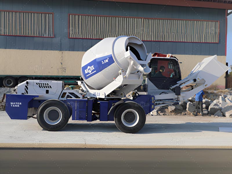 AIMIX Self Loading Concrete Mixer Truck in factory