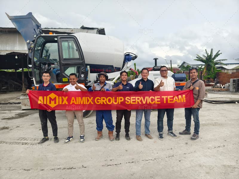 good feedback for the self loading concrete mixer in Cilegon,Indonesia
