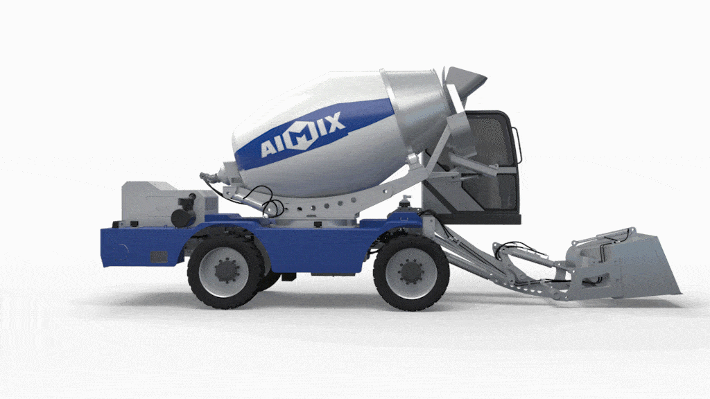 self loading concrete mixer machinery